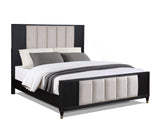 Kara Black Queen Panel Bed from Crown Mark - Luna Furniture