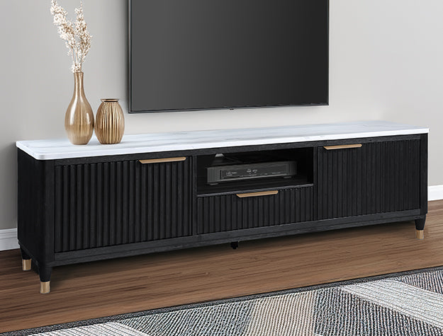 Crown Mark Kara Black TV Stand – Luna Furniture