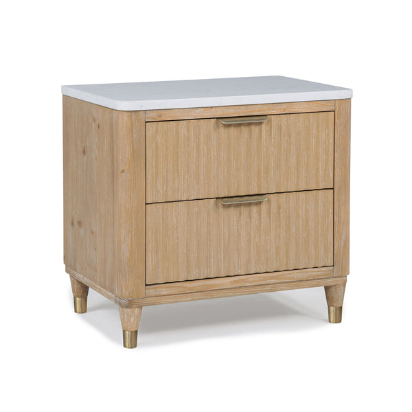 Kara Cerused Natural Nightstand