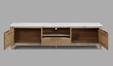 Kara Cerused Natural TV Stand from Crown Mark - Luna Furniture