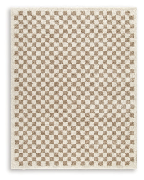 Karamen Taupe/Ivory Large Rug from Ashley Furniture - Luna Furniture