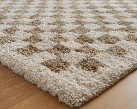 Karamen Taupe/Ivory Large Rug from Ashley Furniture - Luna Furniture