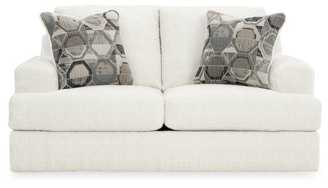 Karinne Linen Loveseat, Oversized Chair and Accent Ottoman from Ashley - Luna Furniture