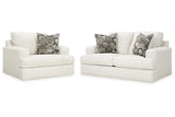 Karinne Linen Loveseat and Chair from Ashley Furniture - Luna Furniture