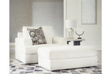 Karinne Linen Oversized Chair and Ottoman from Ashley Furniture - Luna Furniture