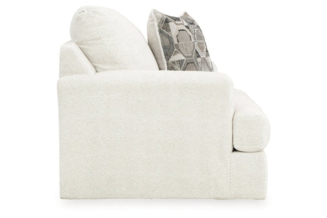 Karinne Linen Oversized Chair and Ottoman from Ashley - Luna Furniture