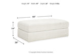 Karinne Linen Oversized Chair and Ottoman from Ashley Furniture - Luna Furniture
