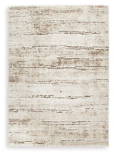 Kasney Cream/Brown Large Rug from Ashley - Luna Furniture