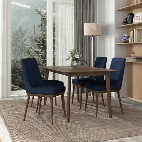 Kate Dark Blue Fabric Dining Chair (Set Of 2) from Ashcroft Furniture - Luna Furniture