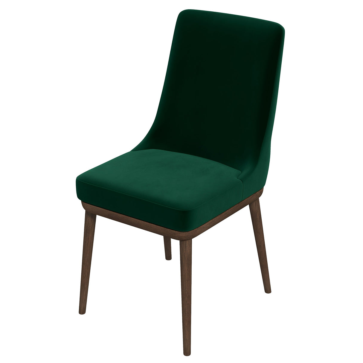 Kate Mid-Century Modern Dining Chair (Set of 2) Green Velvet from Ashcroft Furniture - Luna Furniture