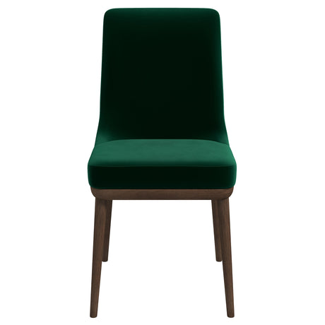 Kate Mid-Century Modern Dining Chair (Set of 2) Green Velvet from Ashcroft Furniture - Luna Furniture