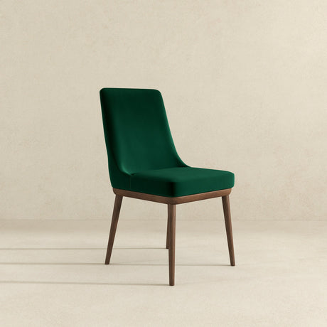 Kate Mid-Century Modern Dining Chair (Set of 2) Green Velvet from Ashcroft Furniture - Luna Furniture