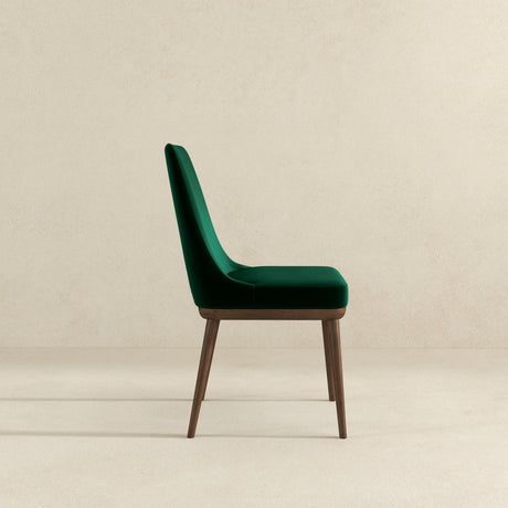 Kate Mid-Century Modern Dining Chair (Set of 2) Green Velvet from Ashcroft Furniture - Luna Furniture