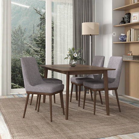 Kate Mid-Century Modern Dining Chair (Set of 2) Grey Polyester Blend from Ashcroft Furniture - Luna Furniture
