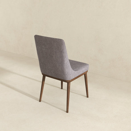 Kate Mid-Century Modern Dining Chair (Set of 2) Grey Polyester Blend from Ashcroft Furniture - Luna Furniture
