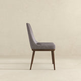 Kate Mid-Century Modern Dining Chair (Set of 2) Grey Polyester Blend from Ashcroft Furniture - Luna Furniture