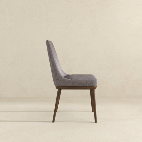Kate Mid-Century Modern Dining Chair (Set of 2) Grey Polyester Blend from Ashcroft Furniture - Luna Furniture