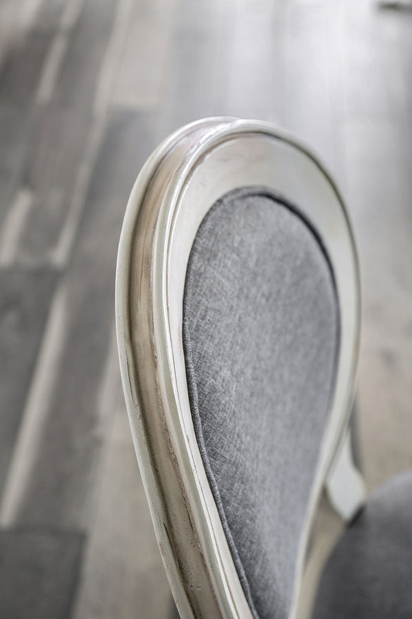 Kathryn Antique White/Gray Side Chair