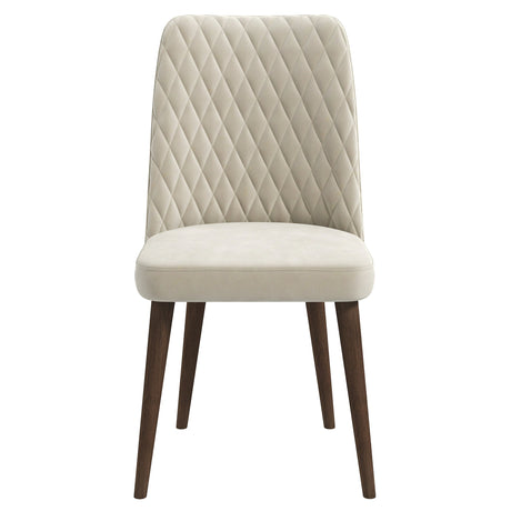 Katie Cream Velvet Dining Chair from Ashcroft Furniture - Luna Furniture