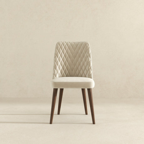 Katie Cream Velvet Dining Chair from Ashcroft Furniture - Luna Furniture