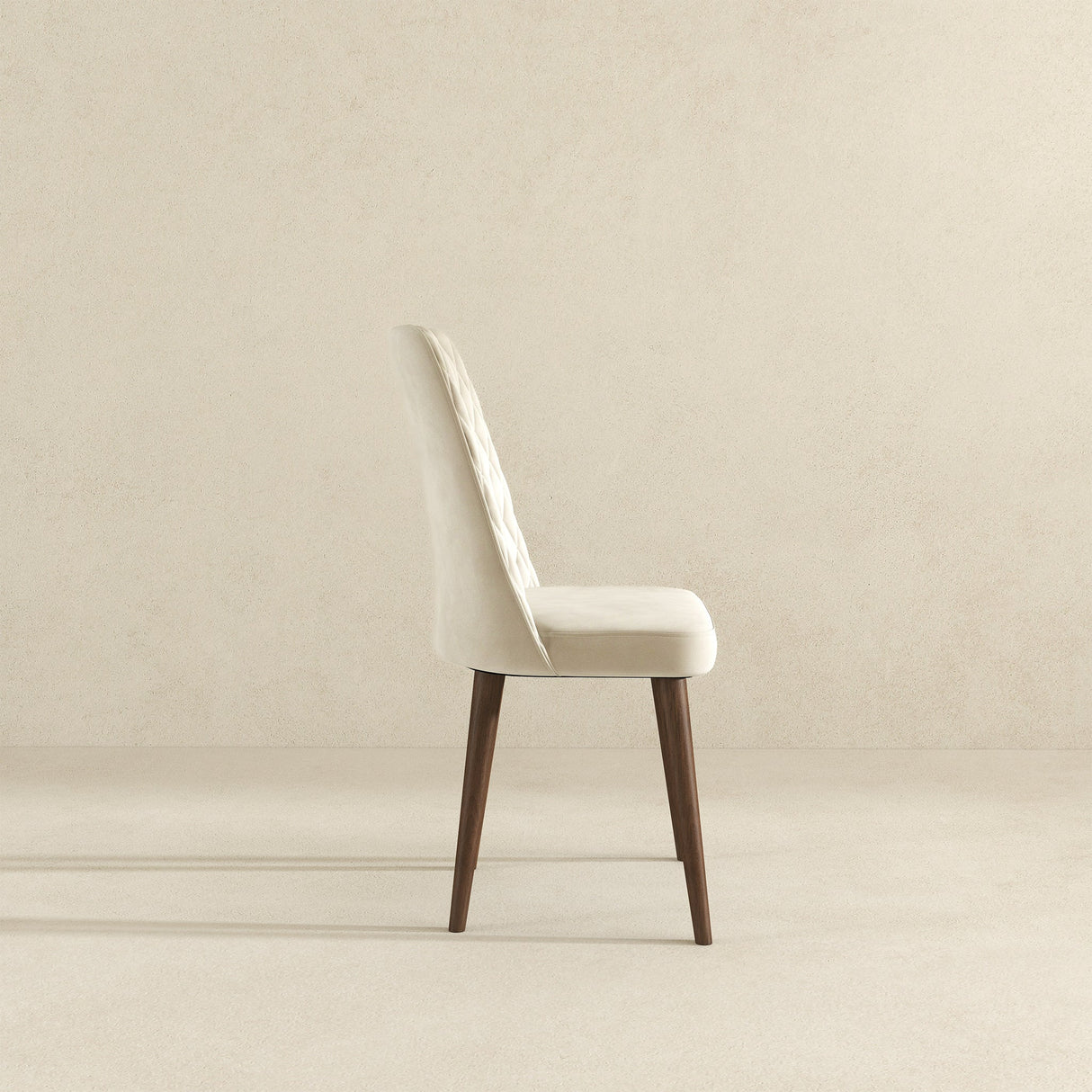 Katie Cream Velvet Dining Chair from Ashcroft Furniture - Luna Furniture