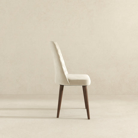 Katie Cream Velvet Dining Chair from Ashcroft Furniture - Luna Furniture