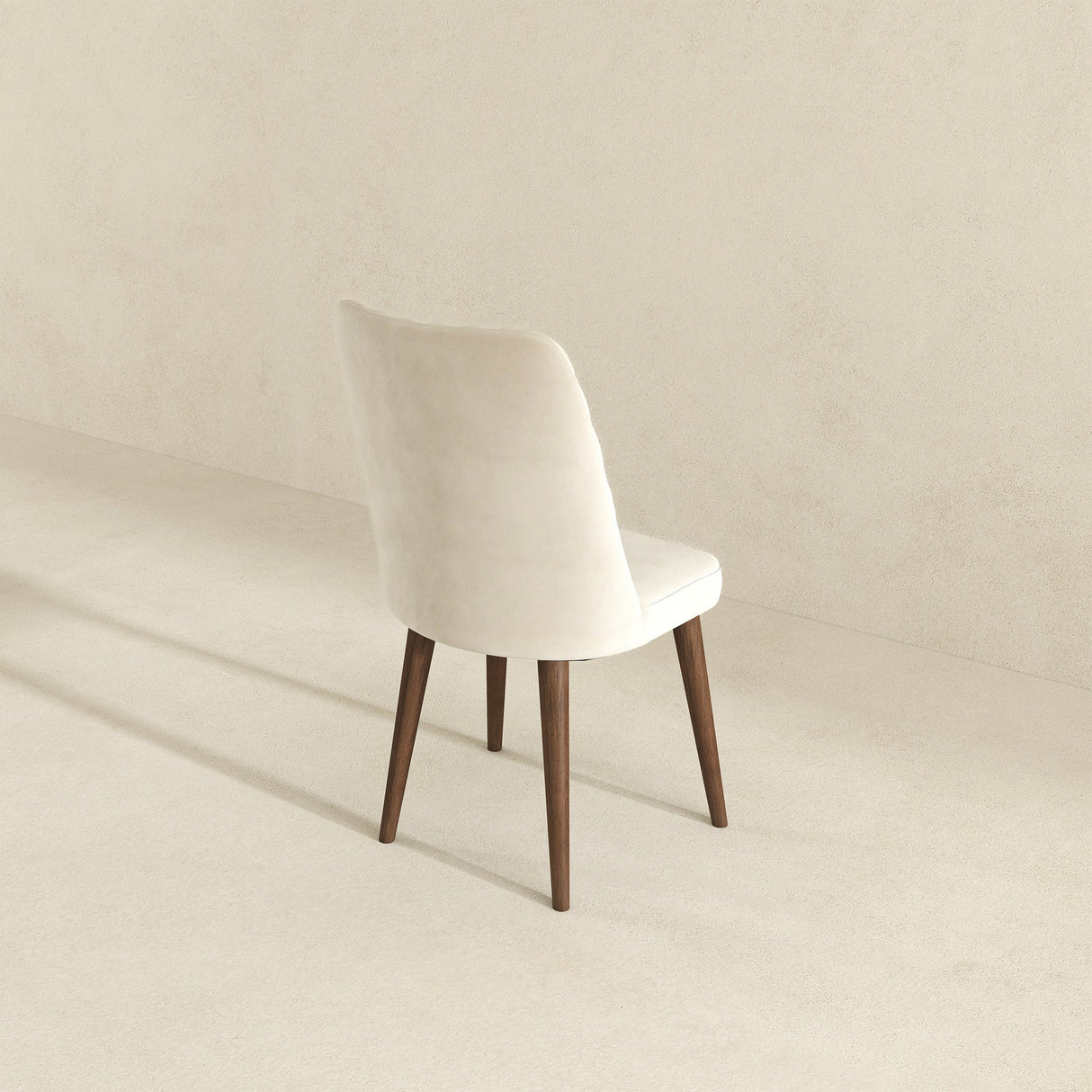 Katie Cream Velvet Dining Chair from Ashcroft Furniture - Luna Furniture