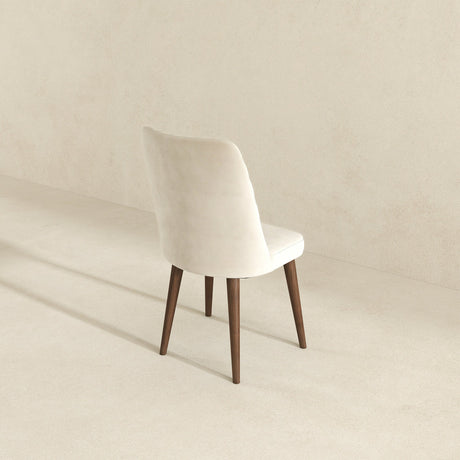 Katie Cream Velvet Dining Chair from Ashcroft Furniture - Luna Furniture