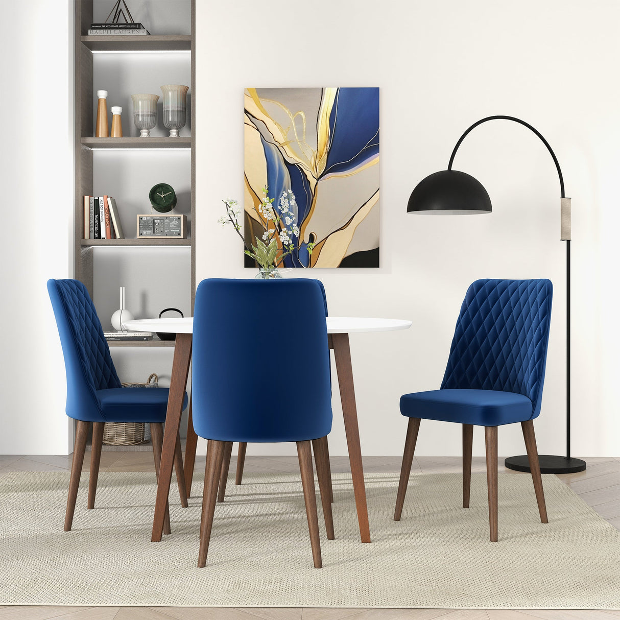 Katie Navy Blue Velvet Dining Chair from Ashcroft Furniture - Luna Furniture