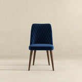 Katie Navy Blue Velvet Dining Chair from Ashcroft Furniture - Luna Furniture
