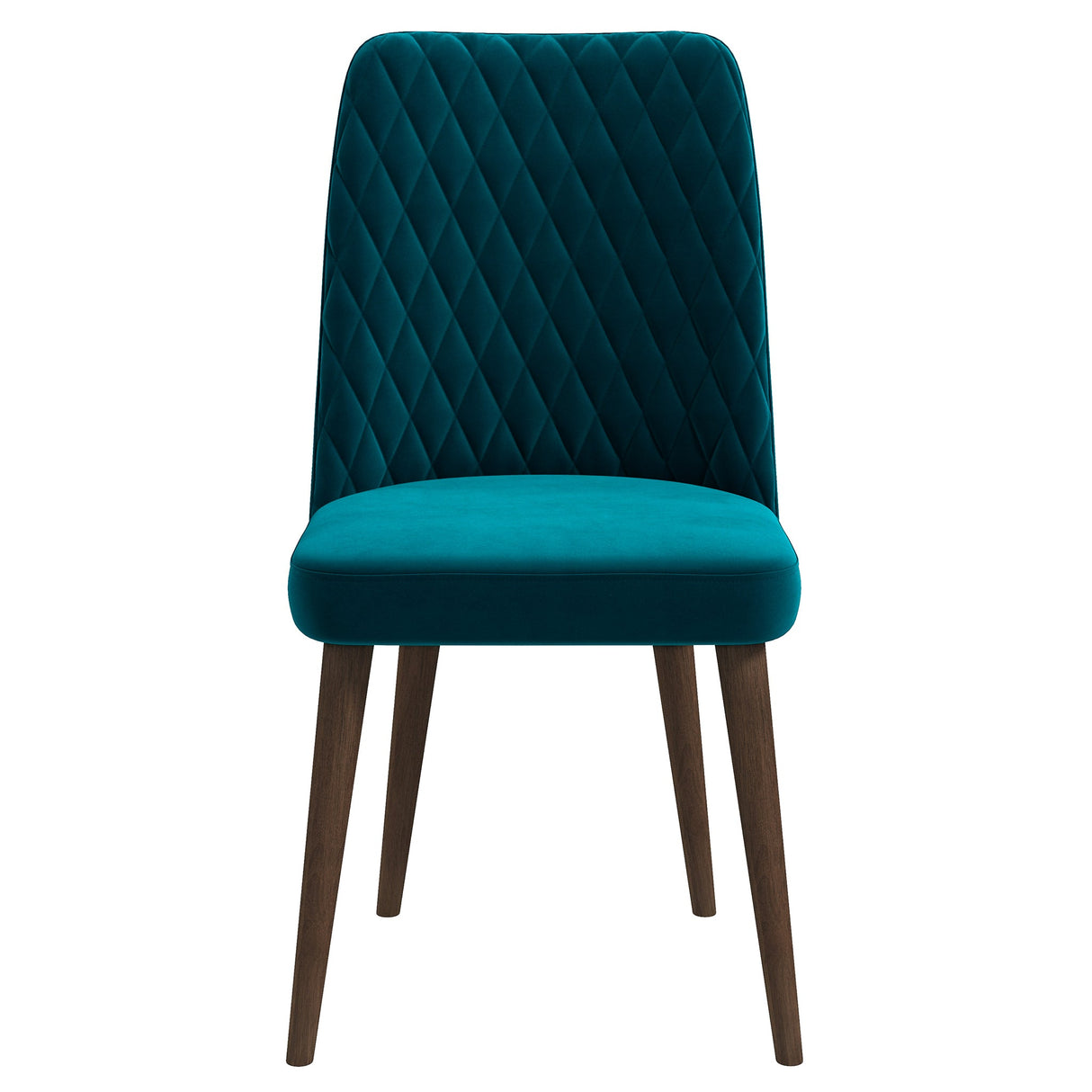 Katie Mid-Century Modern Velvet Dining Chair (Set of 2) Teal from Ashcroft Furniture - Luna Furniture