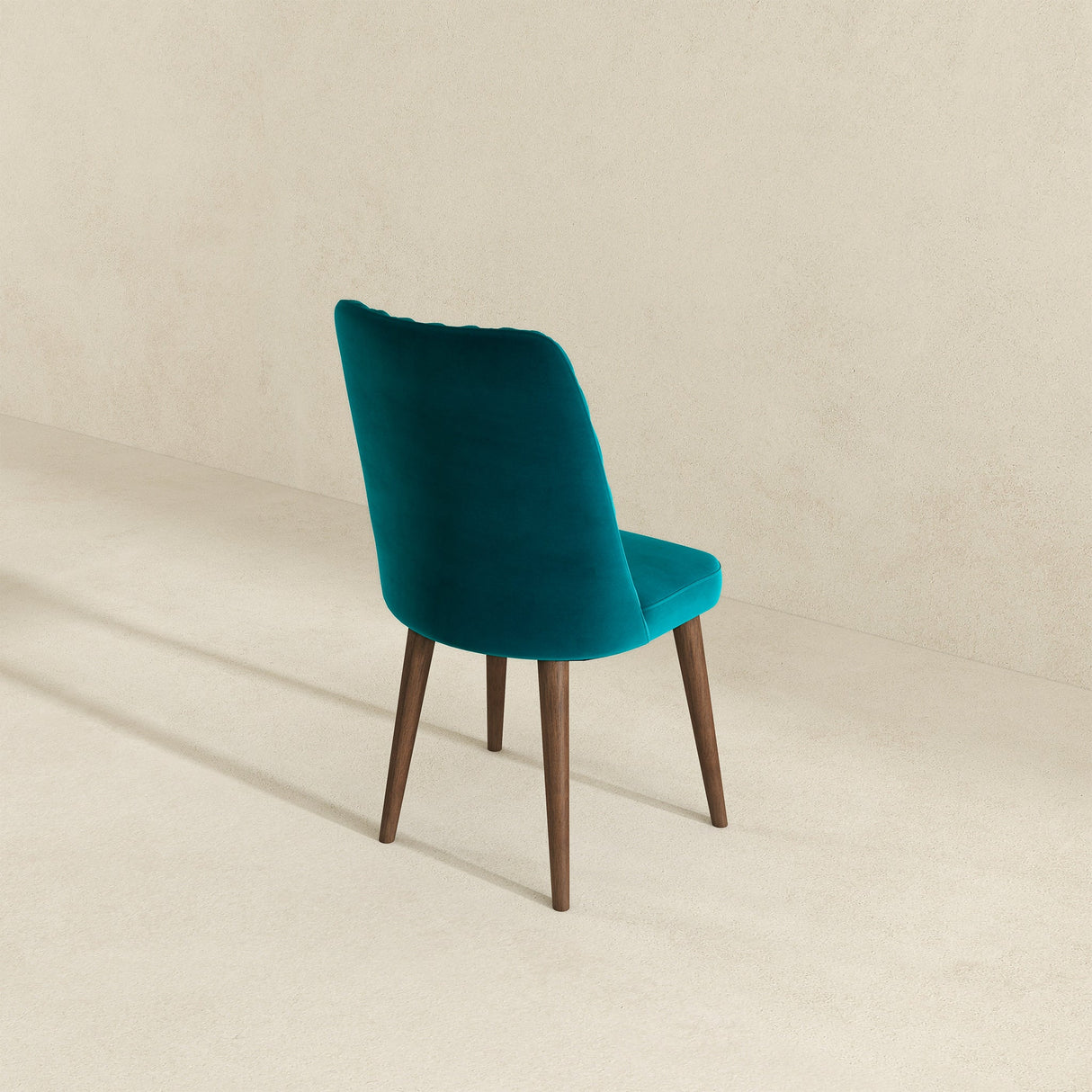 Katie Mid-Century Modern Velvet Dining Chair (Set of 2) Teal from Ashcroft Furniture - Luna Furniture