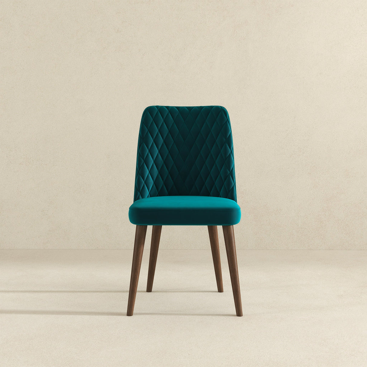Katie Mid-Century Modern Velvet Dining Chair (Set of 2) Teal from Ashcroft Furniture - Luna Furniture