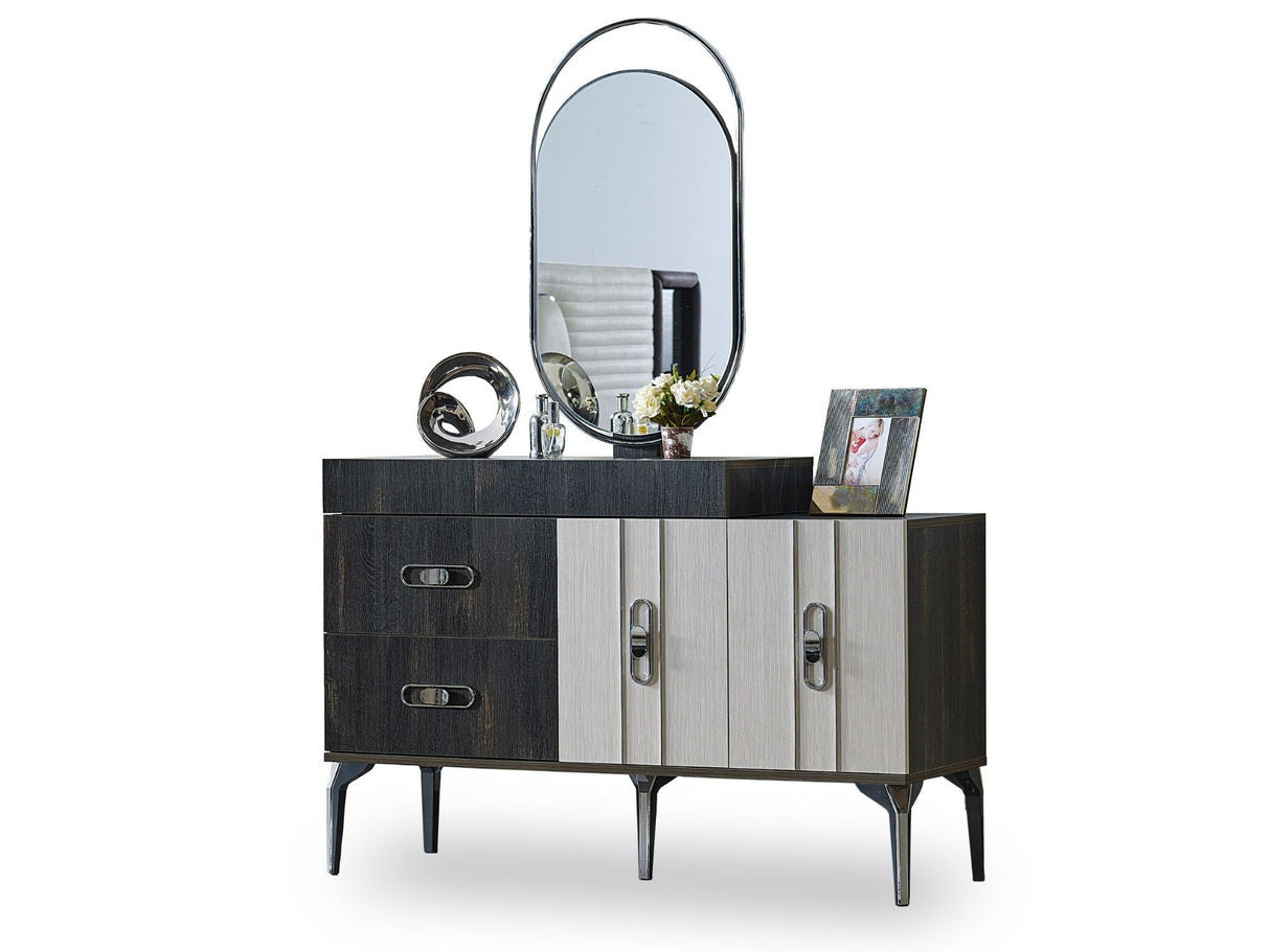 Nero Dresser With Mirror from Furnia - Luna Furniture