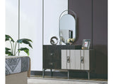 Nero Bedroom (Queen Storage Bed With Headboard & Dresser With Mirror & 2 Nightstand ) from Furnia - Luna Furniture