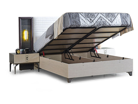 Nero King Storage Bed With Headboard from Furnia - Luna Furniture