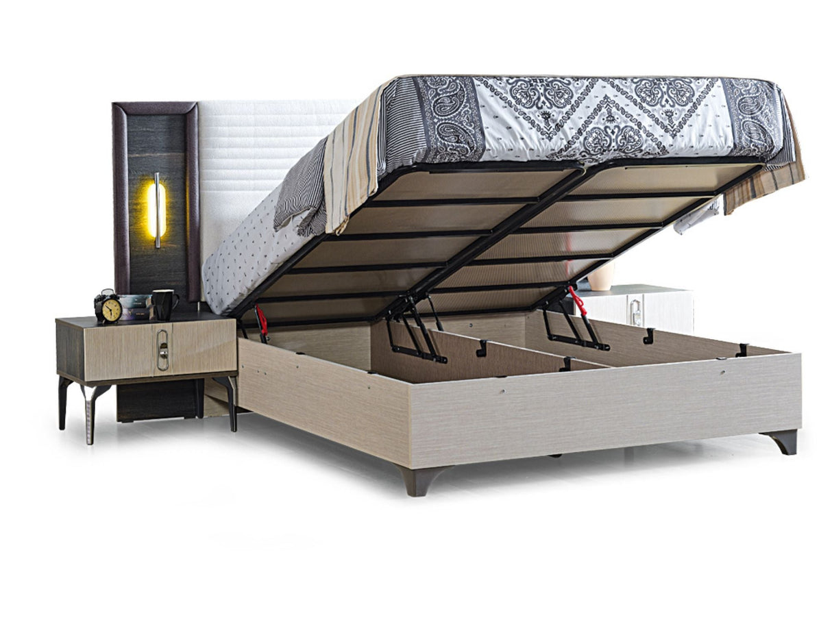 Nero Queen Storage Bed With Headboard from Furnia - Luna Furniture