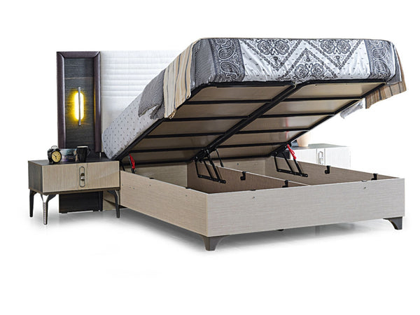 Nero Queen Storage Bed With Headboard