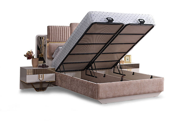 Valence Queen Storage Bed With Headboard
