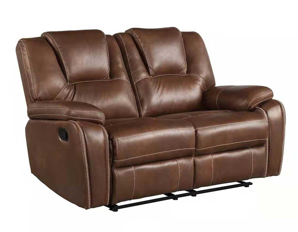 Katrine Brown Manual Reclining Loveseat from Steve Silver - Luna Furniture