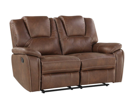 Katrine Brown Manual Reclining Loveseat from Steve Silver - Luna Furniture