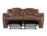 Katrine Brown Manual Reclining Loveseat from Steve Silver - Luna Furniture