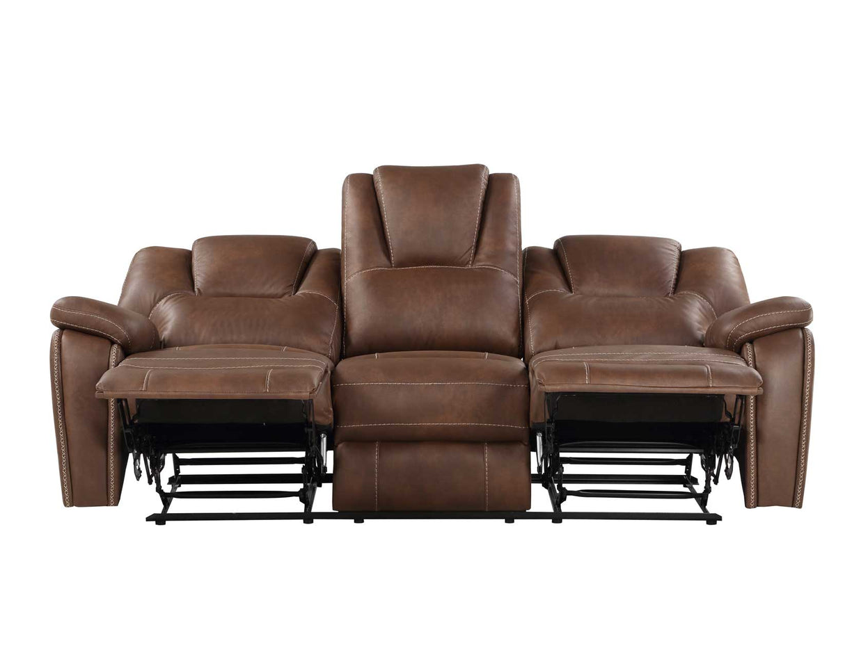 Katrine Brown Manual Reclining Sofa from Steve Silver - Luna Furniture