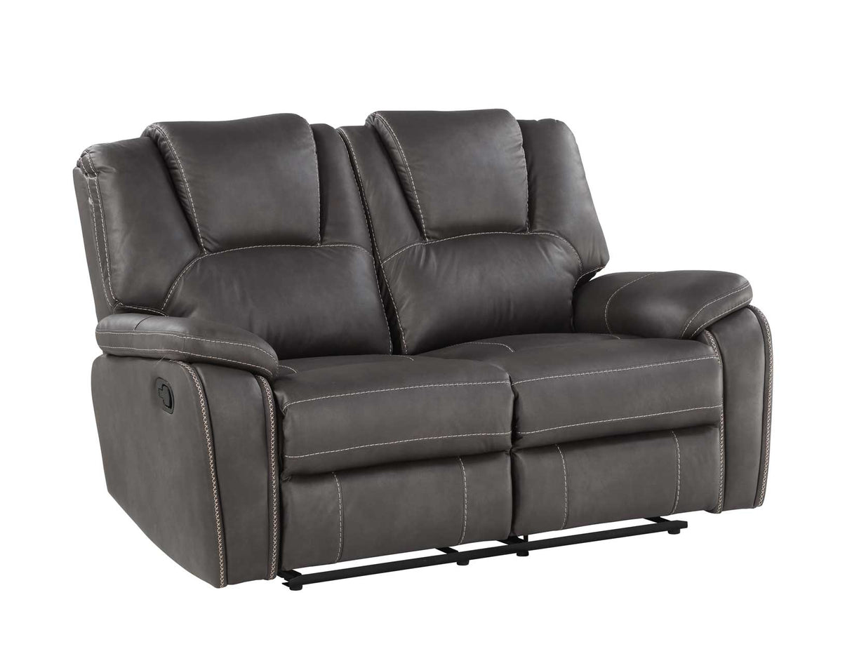 Katrine Charcoal Manual Reclining Loveseat from Steve Silver - Luna Furniture
