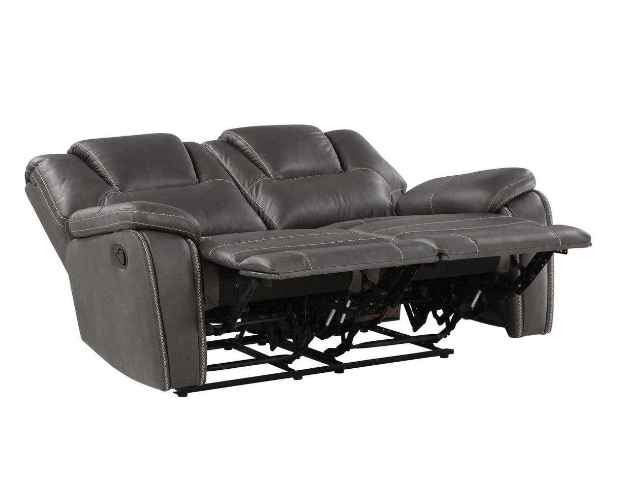 Katrine Charcoal Manual Reclining Loveseat from Steve Silver - Luna Furniture