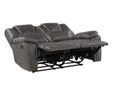 Katrine Charcoal Manual Reclining Loveseat from Steve Silver - Luna Furniture
