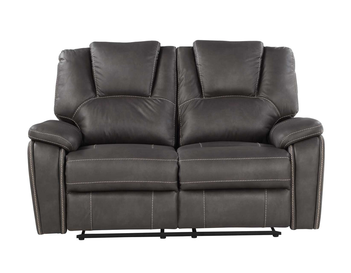 Katrine Charcoal Manual Reclining Loveseat from Steve Silver - Luna Furniture