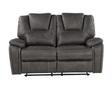 Katrine Charcoal Manual Reclining Loveseat from Steve Silver - Luna Furniture