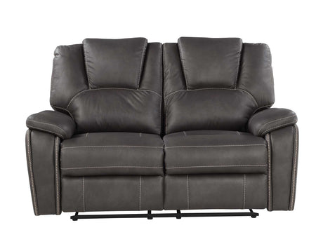 Katrine Charcoal Manual Reclining Loveseat from Steve Silver - Luna Furniture