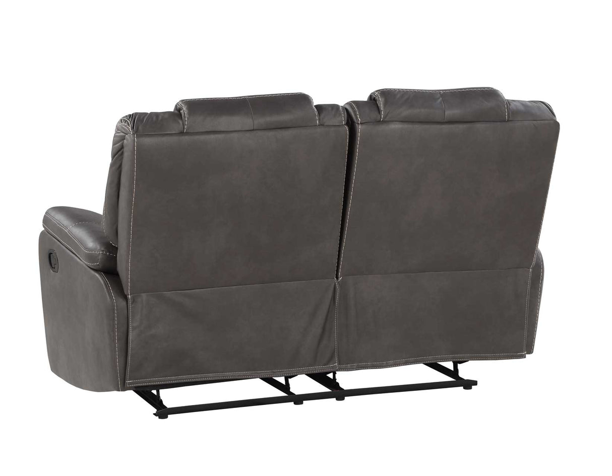 Katrine Charcoal Manual Reclining Loveseat from Steve Silver - Luna Furniture